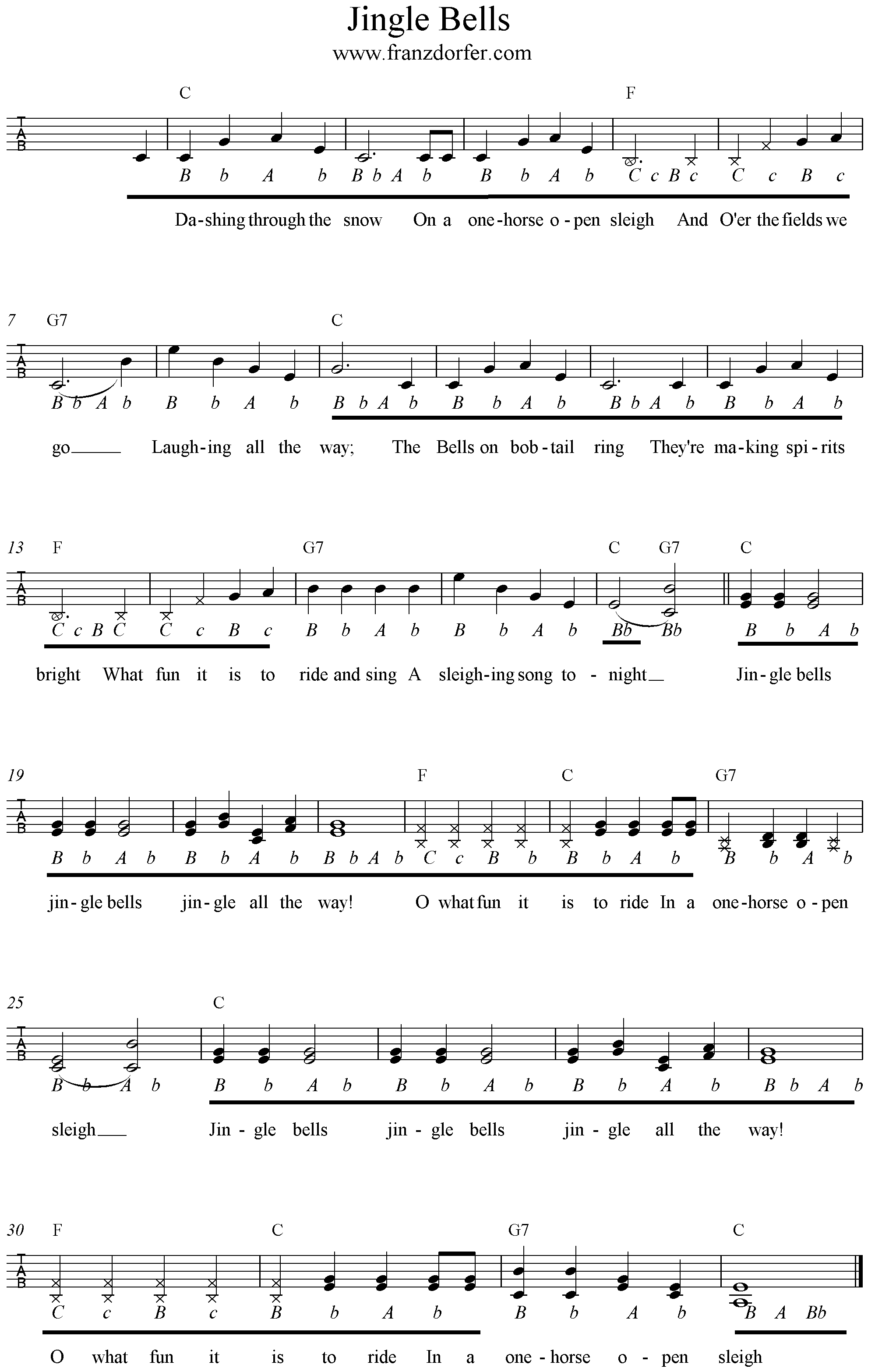 Griffschrift - Jingle Bells